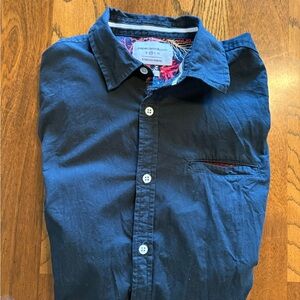 Paper Denim & Cloth Deep Navy Casual Button-Down Shirt